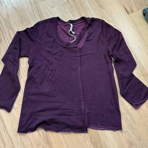 Lanston Cut-up Sweatshirt, Size S, Burgundy, New With Tags